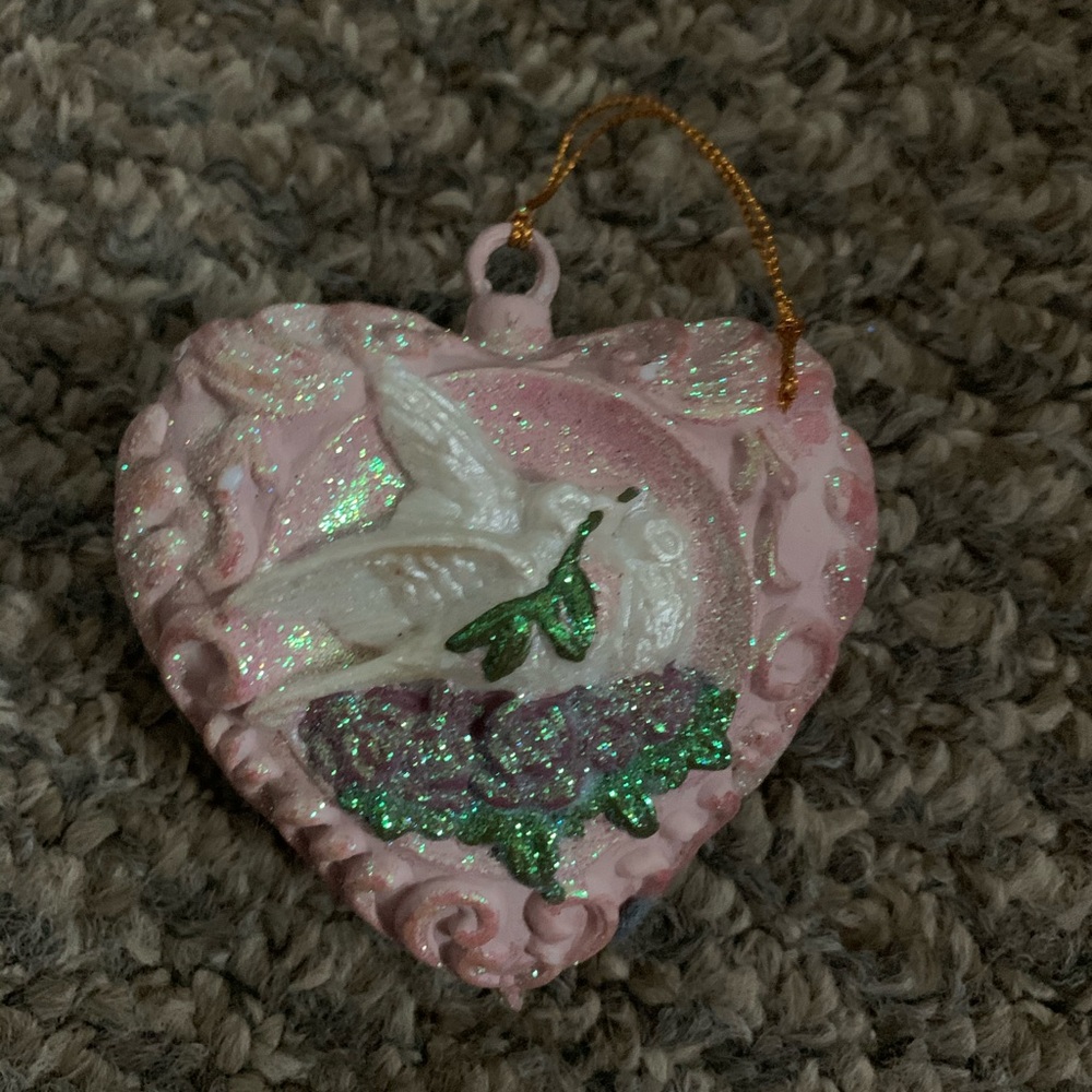Dove Heart Shaped Ornament